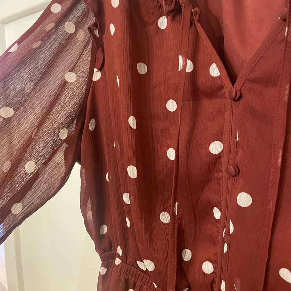 LC Lauren Conrad Burgundy Dress - Picture 2 of 5